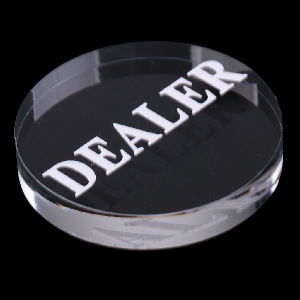 Acrylic Round Poker Dealer Buttons for Casino Card Games 56mm