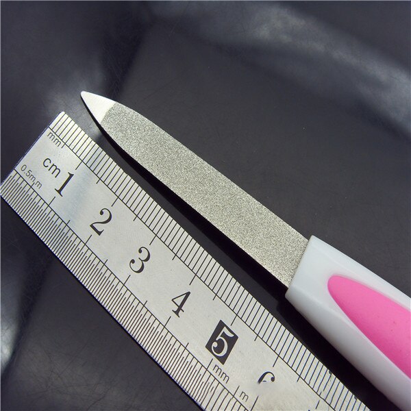 Nail Files Plastic Handle Metal Double Sided Nail Files Pro Nail File DIY Manicure Pedicure Tool