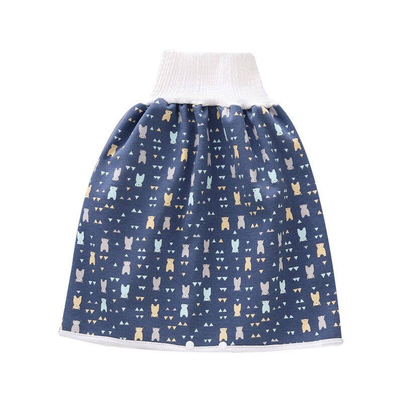 Prevent Baby Bedwetting Pure Cotton Baby Skirt for Prevent Urine Leakage 2 in 1 Toilet Learning Pants Reusable Washable Skirts: D2 / 0-2T