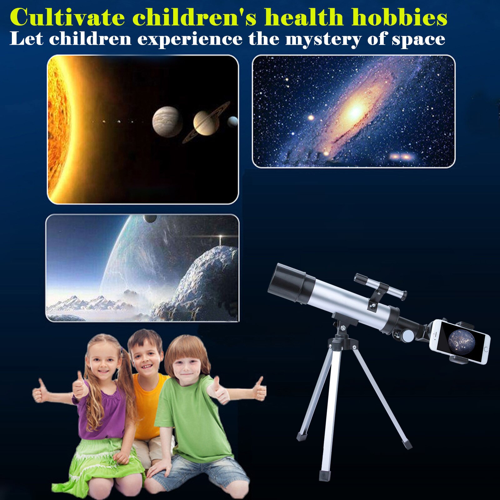 Télescope astronomique Avec UN Chercheur Miroir Pour Observer Les Étoiles Monoculaires De Réfraction L'espace Lune Regarder Astronomique Extérieure d1