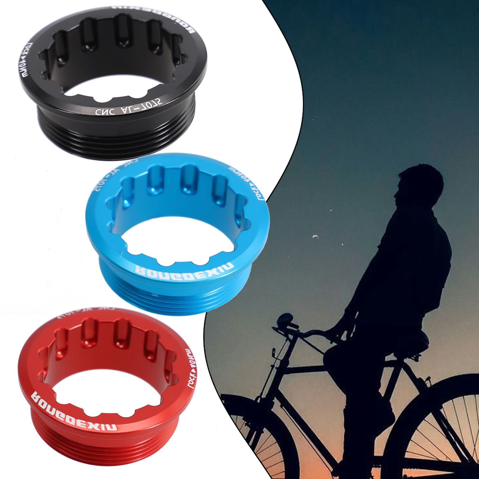 Cubierta de bloqueo de rueda libre para bicicleta, accesorios de aleación de aluminio, M6100, M7100, 8100, 26MM, color negro, MS, 12 velocidades