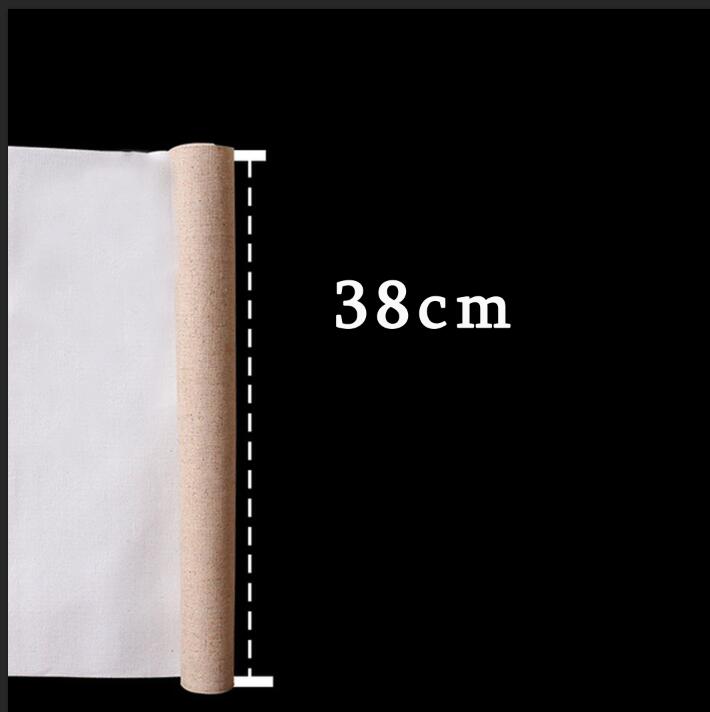 Linnen Blend Primed Leeg Canvas Voor Schilderen Laag Olieverf Doek 1m Een Roll, 28/38/48/58 breedte: 38CM