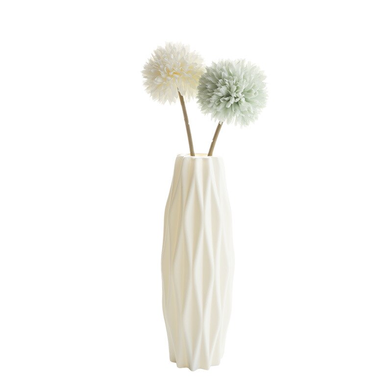 Plastic Bloem Vaas Decoratie Thuis Witte Vazen Imitatie Keramische Vaas Bloempot Decoratie Nordic Stijl Bloem Mand Vazen: LINX-BAIS