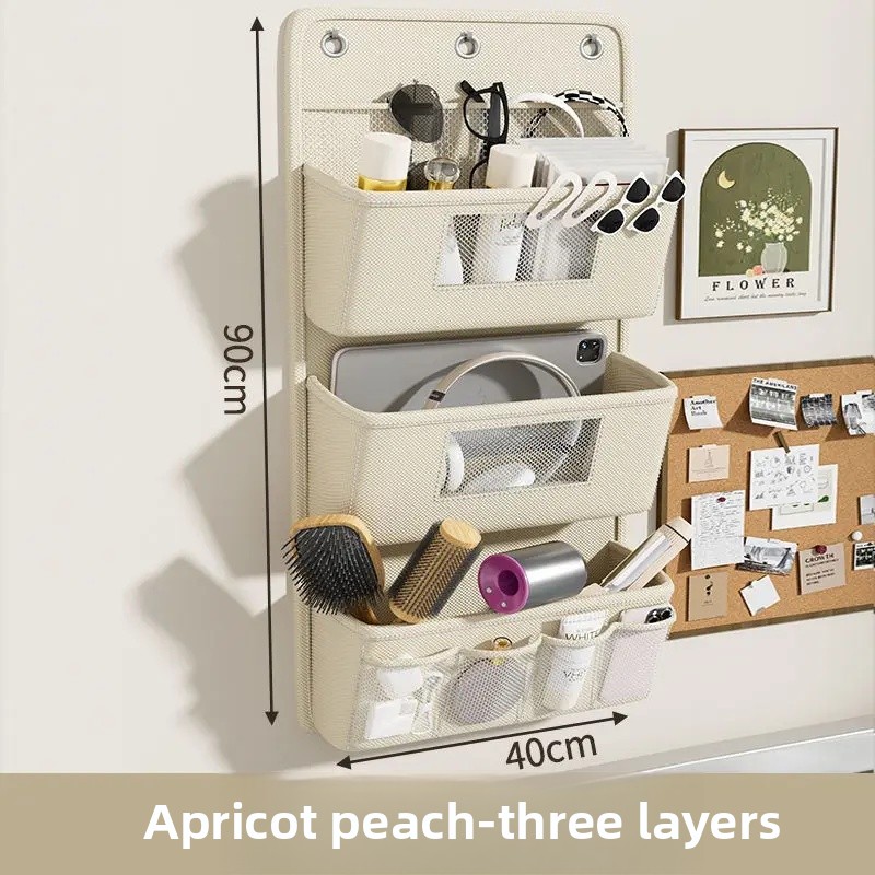 Hanging Storage Bag Closet Organizer for Dormitory And Home Miscellaneous Items Storage No Drilling Required Oxford Cloth Bag: PURPLE