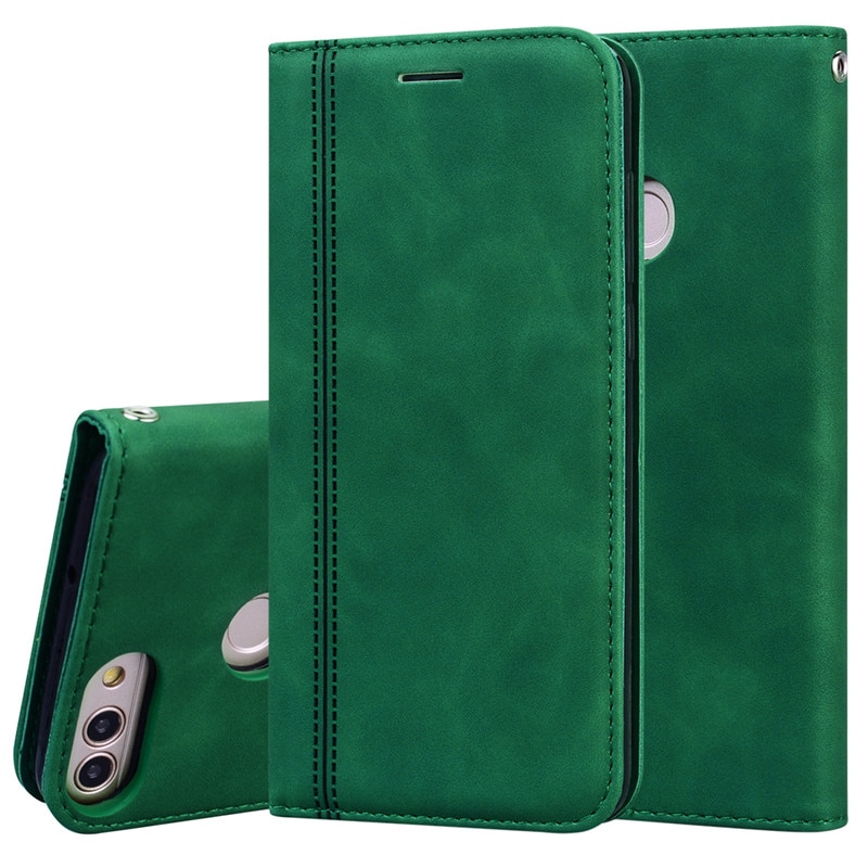 Voor Huawei P Smart FIG-LX1 Case Magnetische Leather Wallet Flip Card Hold Phone Case Voor Huawei P Smart Psmart cover Coque