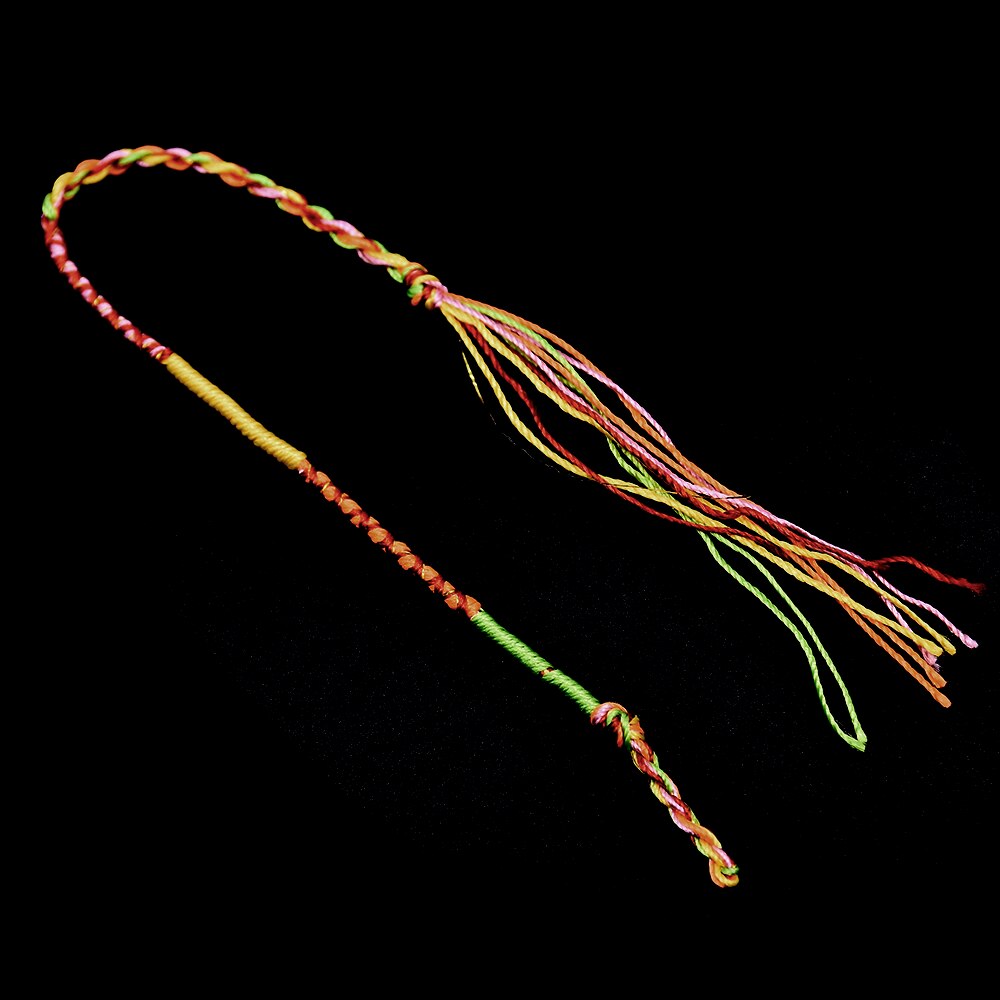 10 unidades/juego de pulseras de la Amistad trenzadas de colores del arco iris para mujer, de joyería artesanal, brazaletes de cuerda hechos a mano, aleatoria