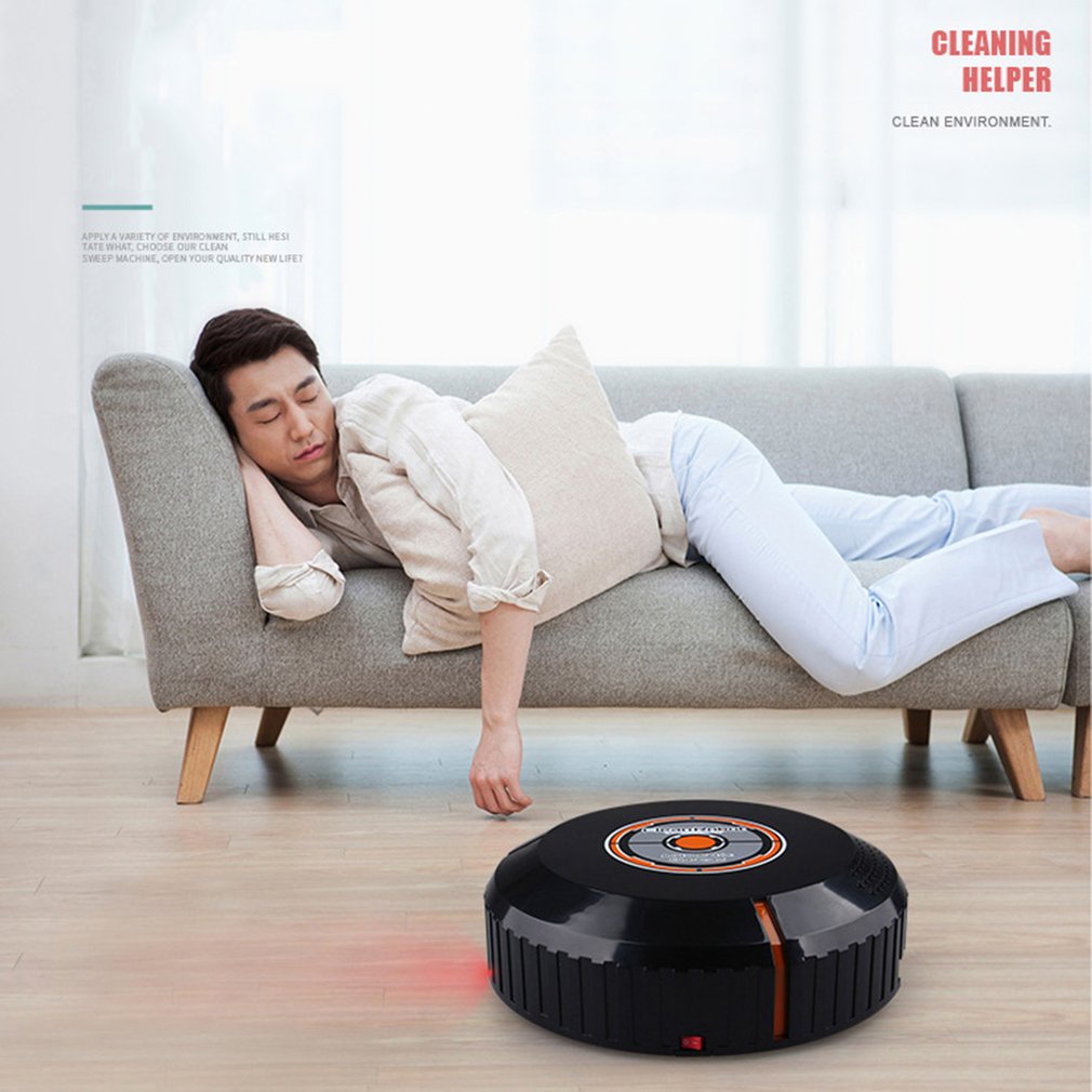 Intelligent Smart Cleaning Robot Battery Powered Automatic Robotic Portable Home Floor Vacuum Cleaner Dust Sweeper