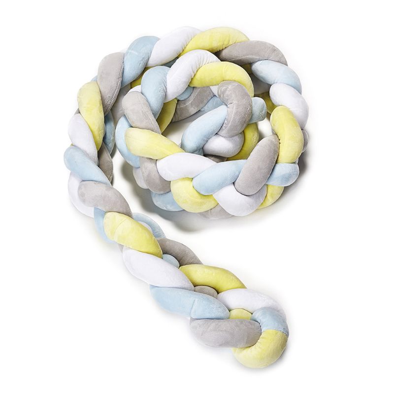 1.5M/2.2M Baby Stootrand Baby Snake Gevlochten Kussen Pasgeboren Wieg Protector F3ME