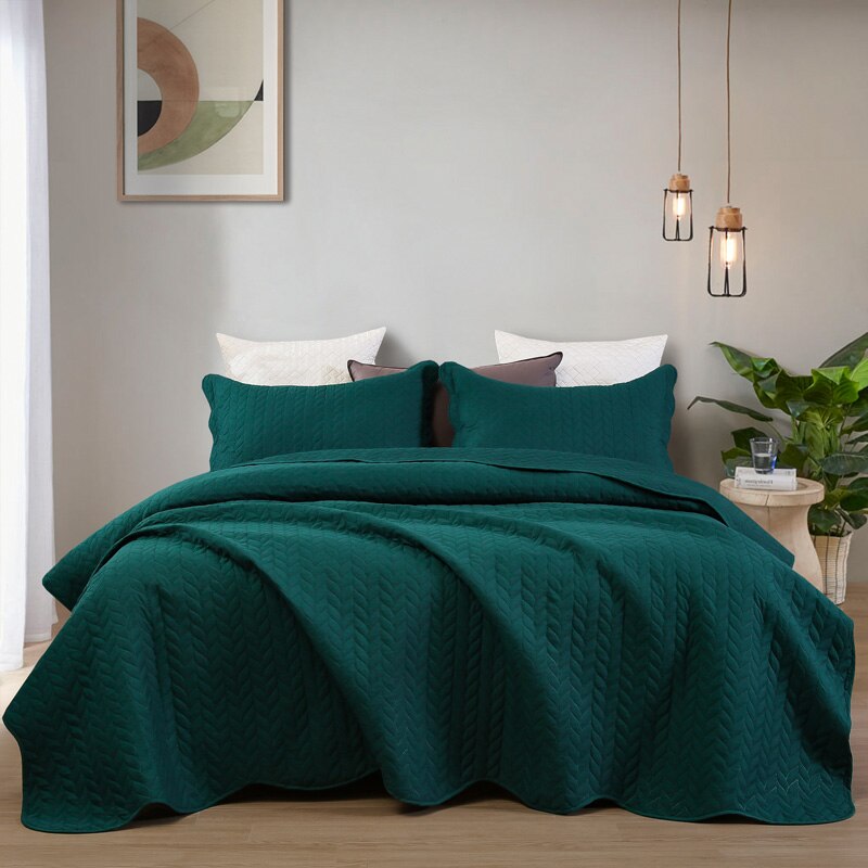 Snowman Effen Kleur 3Pcs Beddengoed Set Voor Huishoudelijke Warmte Slaapkamer Set Twin Koningin Koning Dekbedovertrek + Kussensloop * 2: green / 269x244cm