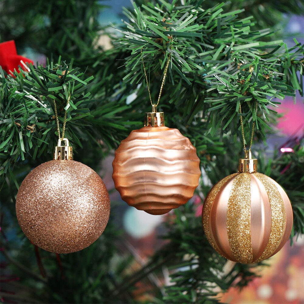 Plastic Ball Bauble Pendant Xmas Hanging DIY Home Christmas Tree Decoration Party Supplies 2021New