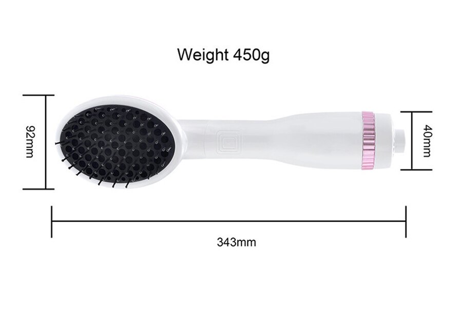 Electric hair comb 2 - in - 1 multi - functional tourmaline ceramic hair dryer dry and wet 10 section adjustment anion straight