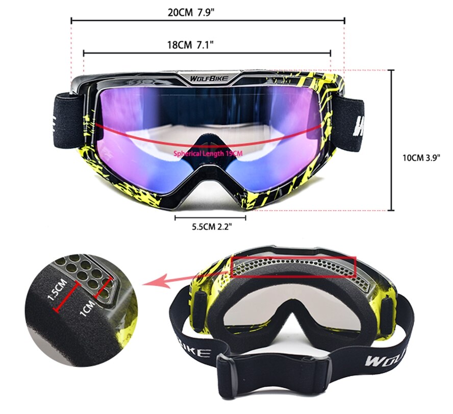 Skidglasögon vindtäta motorcykelmasker cykelglasögon solglasögon skidåkning snösnowboard män kvinnor glasögon