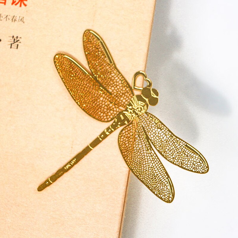Retro kinesisk stil gylden hul guldsmede metal bogmærke kawaii papirvarer bog klip kontor tilbehør skoleartikler