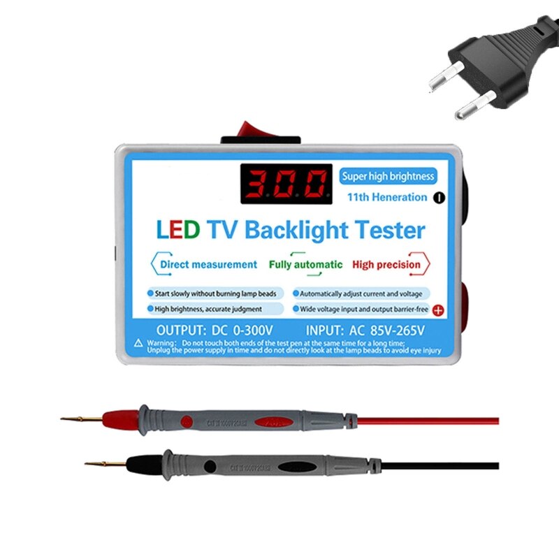 NKBSDKM Testeur LED 0-300V Rétroéclairage TV - Outil Diagnostic Bandes LED Prise UE