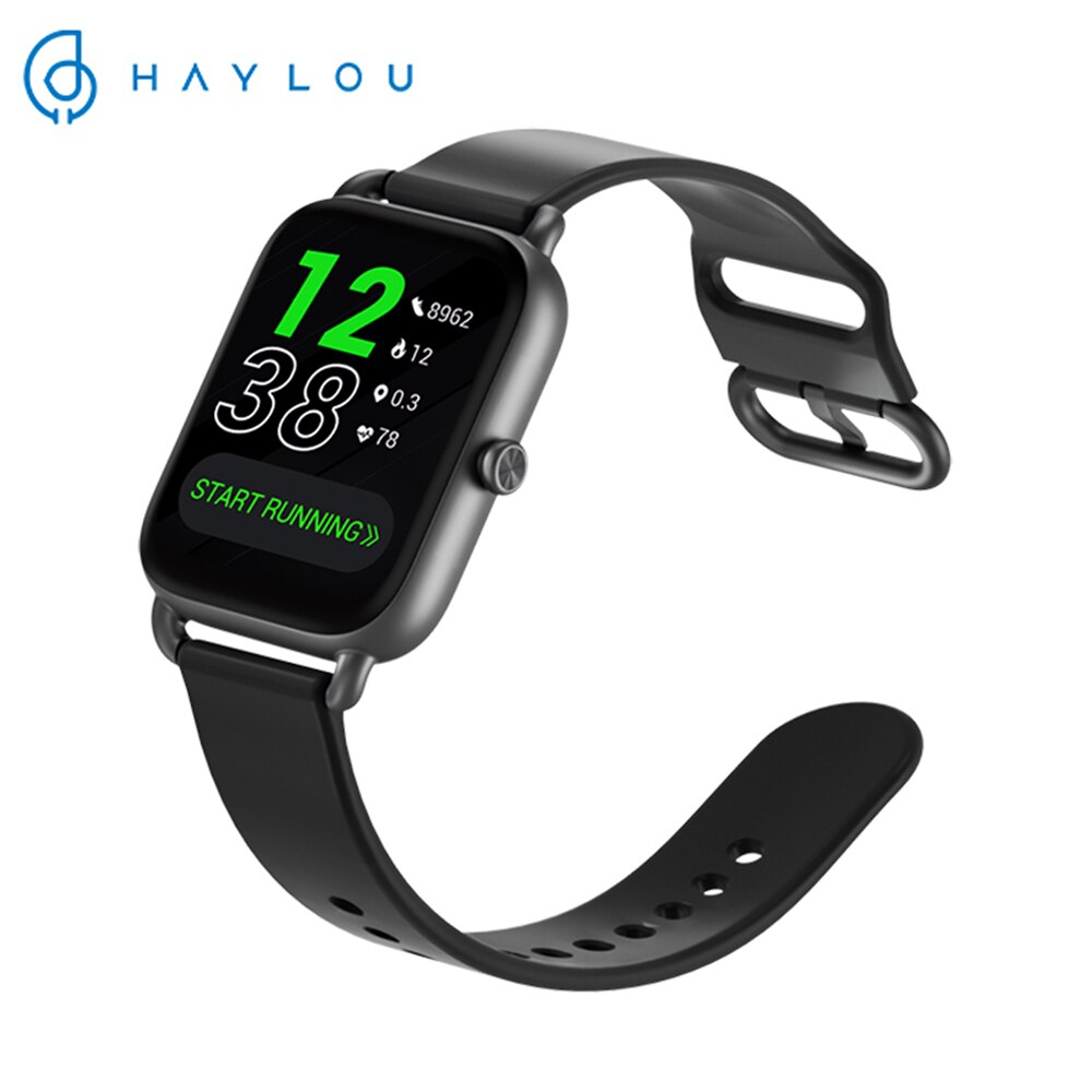 Haylou RS4 LS12 Smart Horloge IP68 Waterdichte 12 Sport Modus Bloed Zuurstof Hartslagmeter Fitnesstracker Smartwatch Mannen Vrouwen: Black