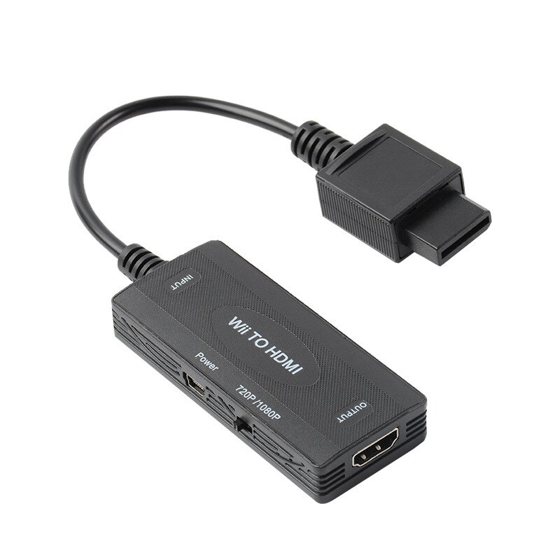 Full Hd 1080P Wii-Compatibel Converter Adapter Wii2HDMI-compatible Converter Met Kabel Voor Pc Hdtv Monitor