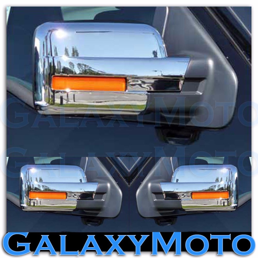 XYIVYG 09-14 para Ford F150 camión triplemente chapado en cromo espejo con luz de giro cubierta completa