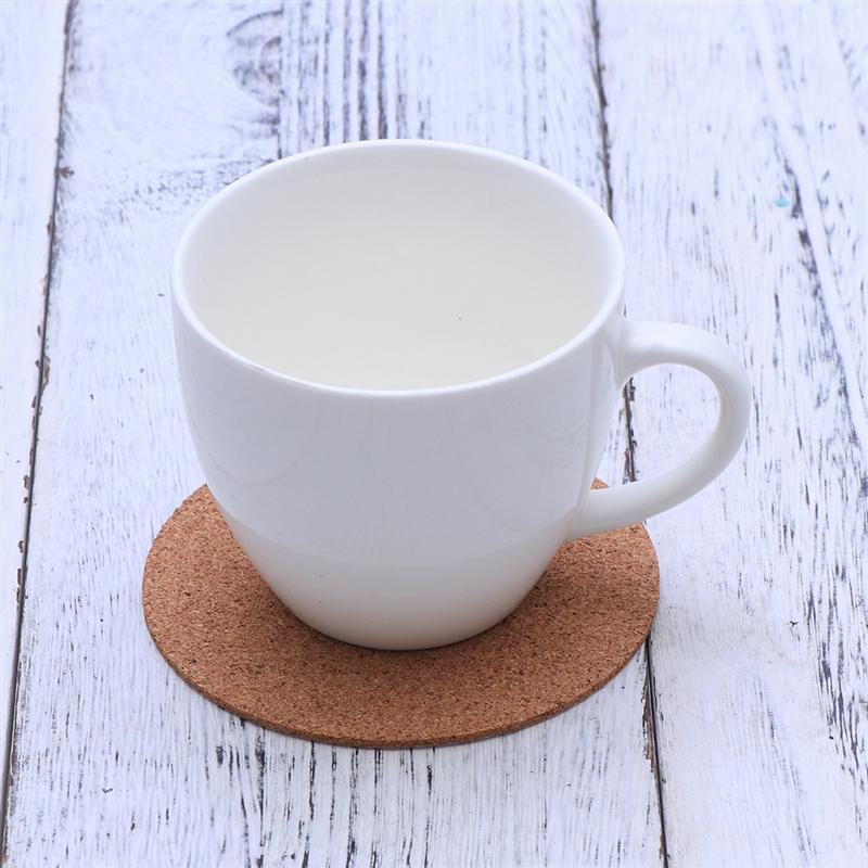 12/30 Pcs DIY Round Cork Mats Self-Adhesive Eco-Friendly Insulation Coasters Cup Pads DIY Self Adhesive Round Cork Cushion