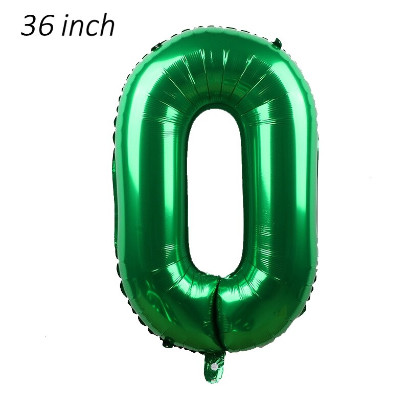1 Set Of Farm Green Theme Engineering Car Happy Birthday Banner Tractor Party Decoration Truck Excavator Balloon Cake Topper: 36 inch dark green 0