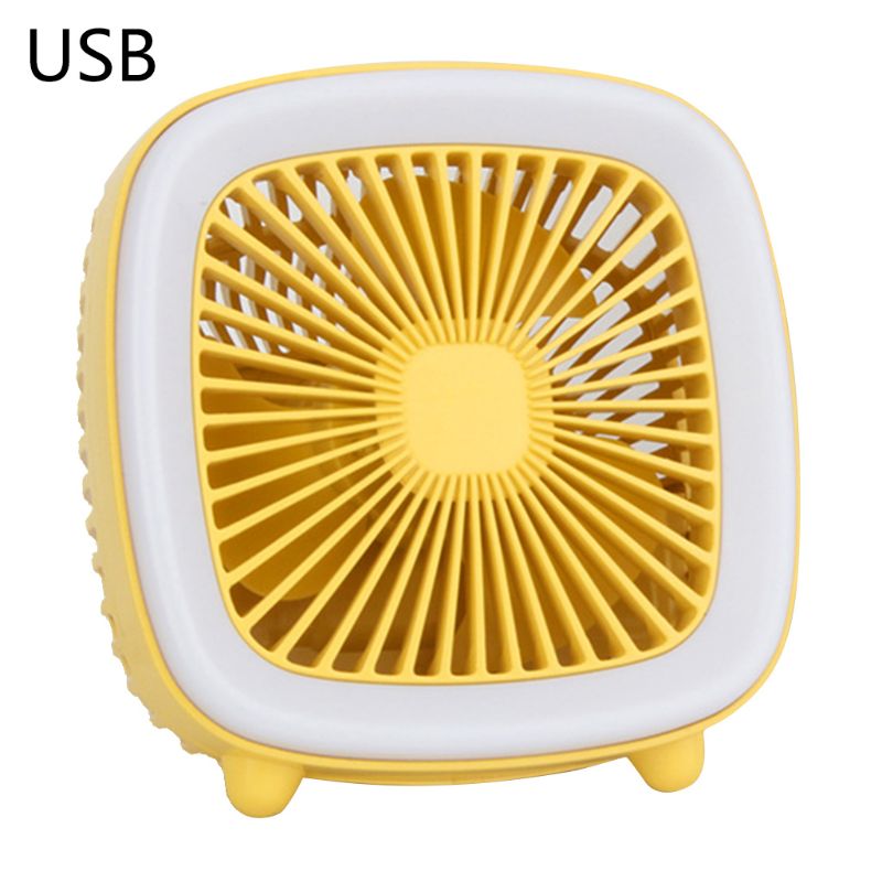 Kannettava mini pöytätuuletin retro tv-ilmanjäähdytin led-valolla usb 3 nopeutta kotitoimistomatkoille