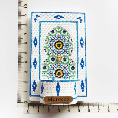 Imanes turísticos 3D para nevera, decoración de recuerdo, manualidades, manualidades, colección de , europa, marruecos: AMA21040009