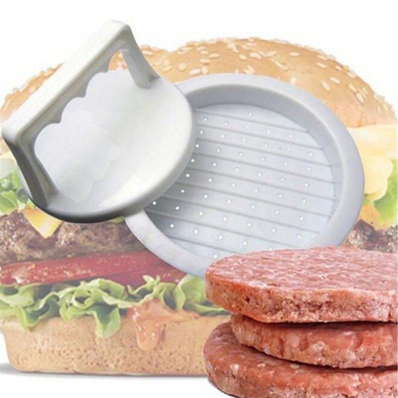 1Pc Diy Ronde Vorm Hamburger Druk Food-Grade Plastic Hamburger Vlees Rundvlees Hamburger Pers Patty Maker Mould Keuken tool