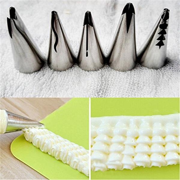 Cake Decorating 5 Stuks Gebak Decoratie Set Cookies Levert Russische Icing Piping Pastry Nozzle Rvs Keuk Nozzles Kit