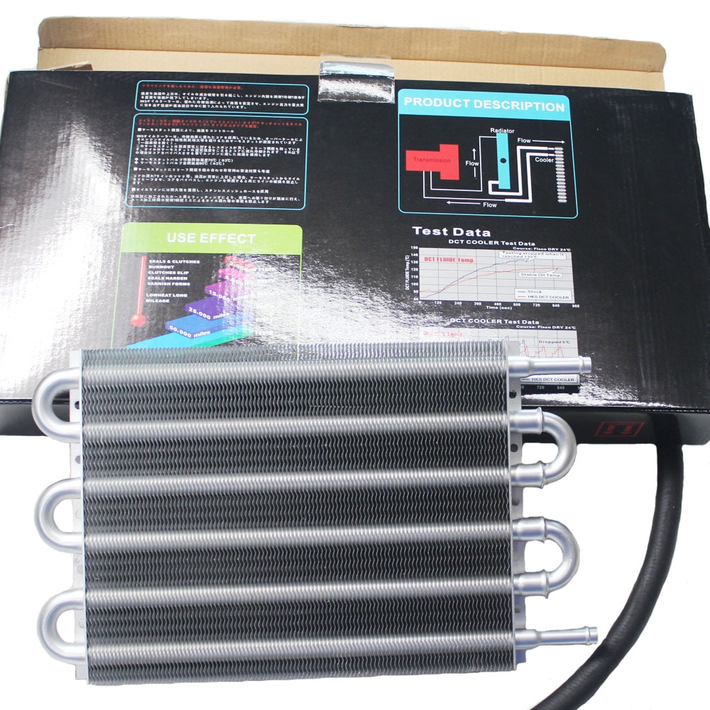 arrived items HK5 UNIVERSAL ALUMINUM REMOTE TRANSMISSION OIL COOLER/AUTO-MANUAL RADIATOR CONVERTERoil car engine cooler kit
