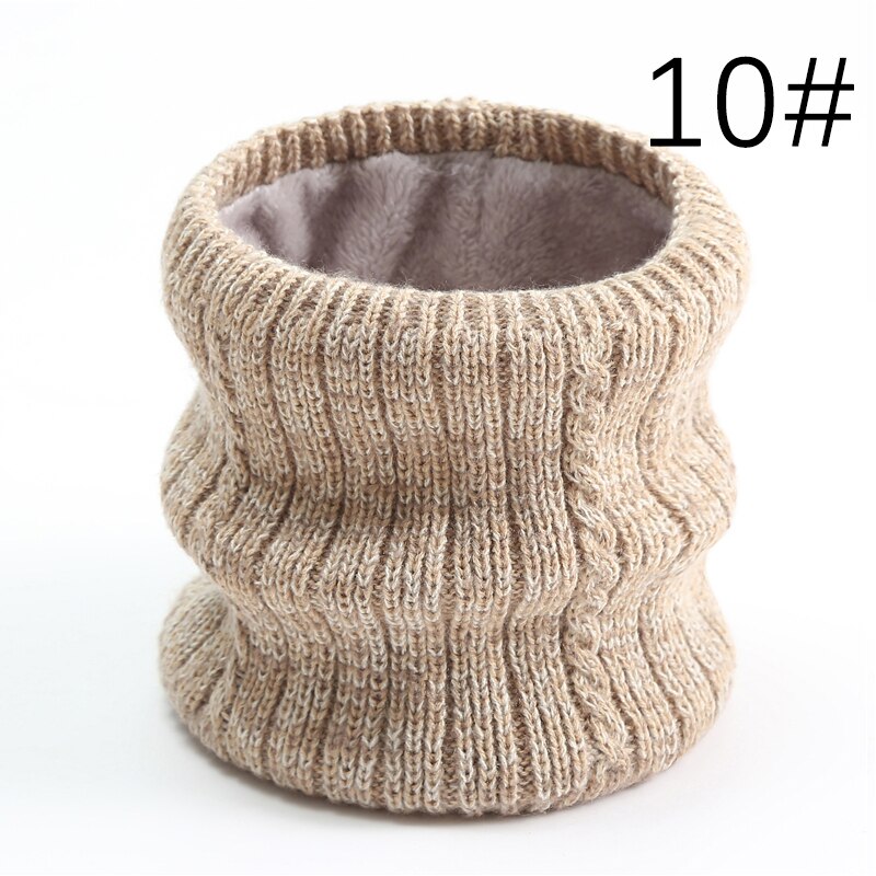 Femmes hiver anneau cou écharpe unisexe infini Snood tricoté écharpes cachemire femme fourrure solide col Bandana: WB10-10