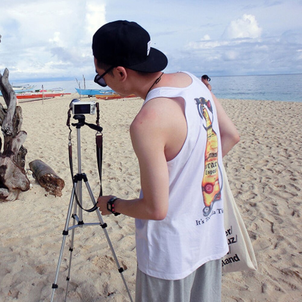 360 Horizontal Telescopic Camera Tripod Stand Ultra-portable Aluminun Adjustable Holder Phone Tripod Stand Mount 100cm