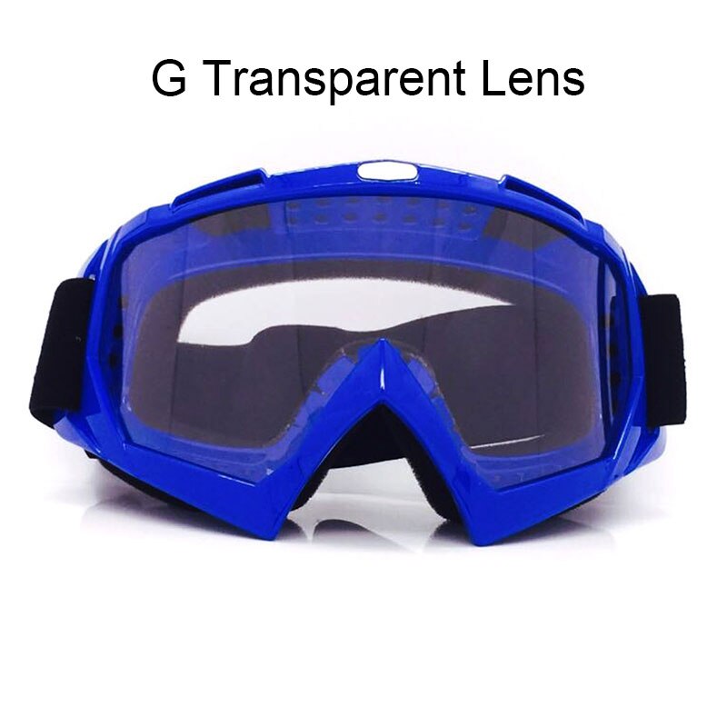 Nuoxintr Universele Motorcycle Goggles Bril MX Outdoor Sport Bril Motocross Dirt Bike Moto Goggles Man Vrouwen: G Transparent Lens