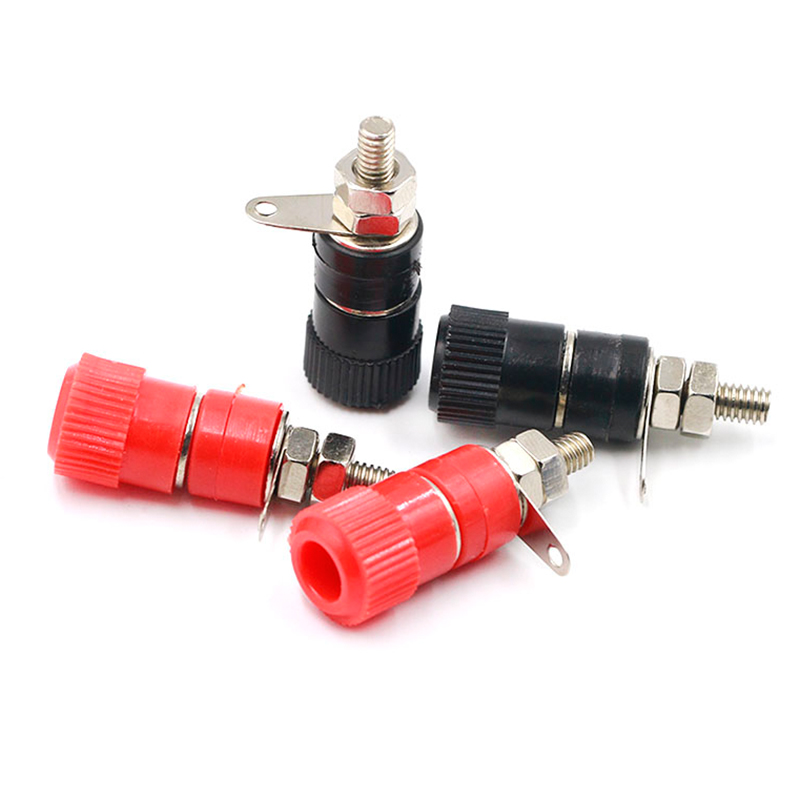 10 Stks/partij Terminal Blokken JS-910B 4Mm Versterker Terminal Connector Bericht Banana Plug Jack Mount Zwart 5 Rode 5