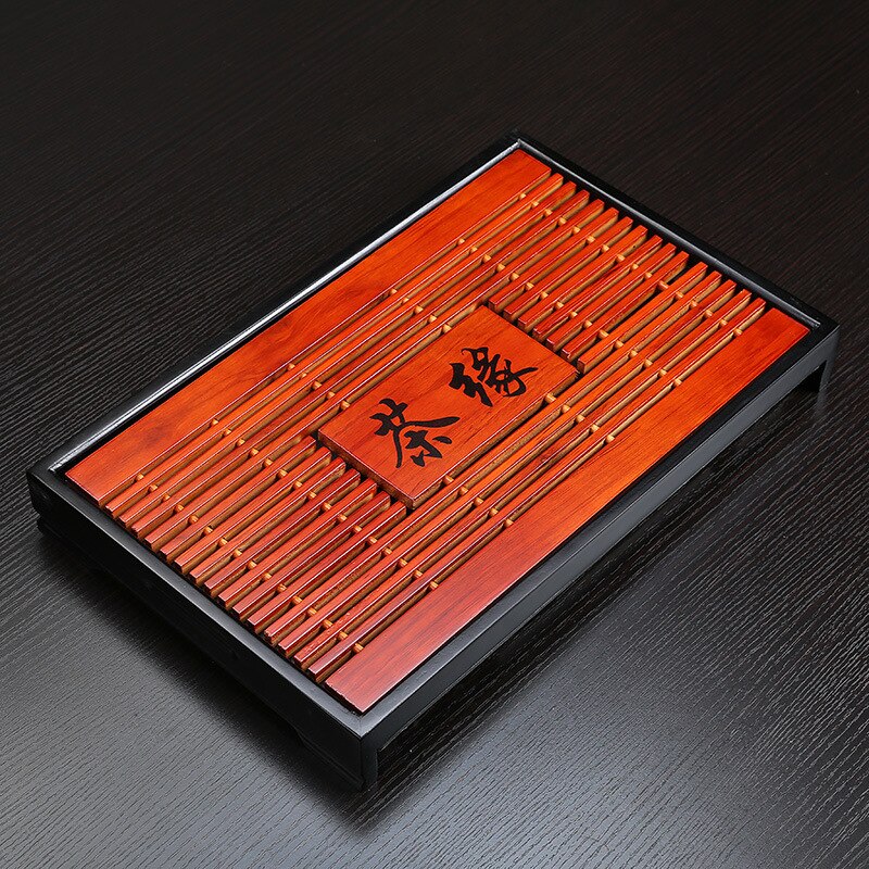 Bandeja de chá de madeira maciça conjunto de chá kungfu gaveta de drenagem de água chinesa bandeja de chá 43x27x5.5cm: RB chayuan