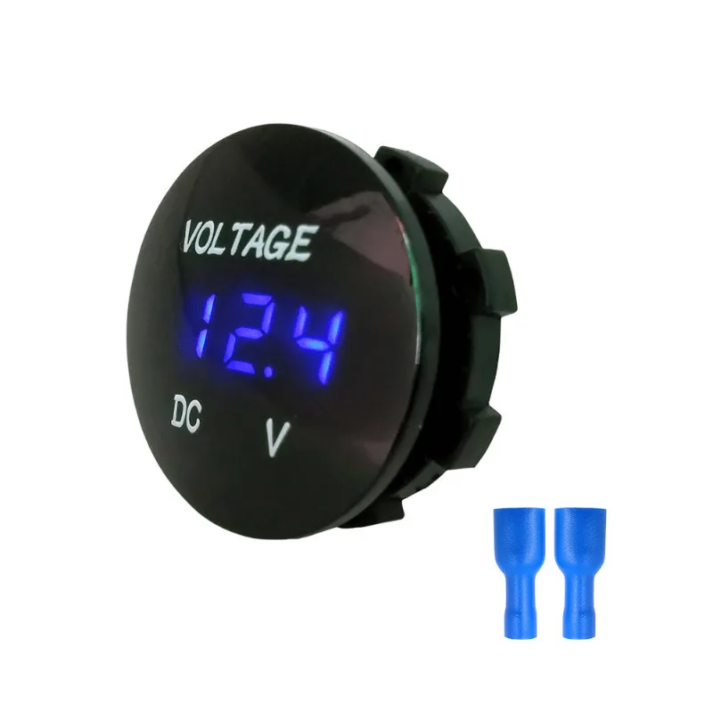 DC 5V-48V Pannello portato Voltmetro digitale Misuratore Capacità batteria Schermo volt con interruttore in poi/spento tattile per auto Barca marino: MULTI