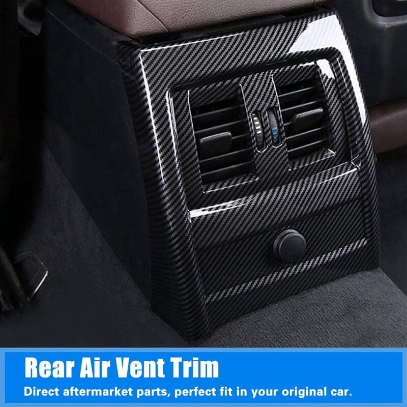 Couverture de ventilation de climatisation de siège arrière en Fiber de carbone, garniture pour BMW série 3 4 F30 F34 –