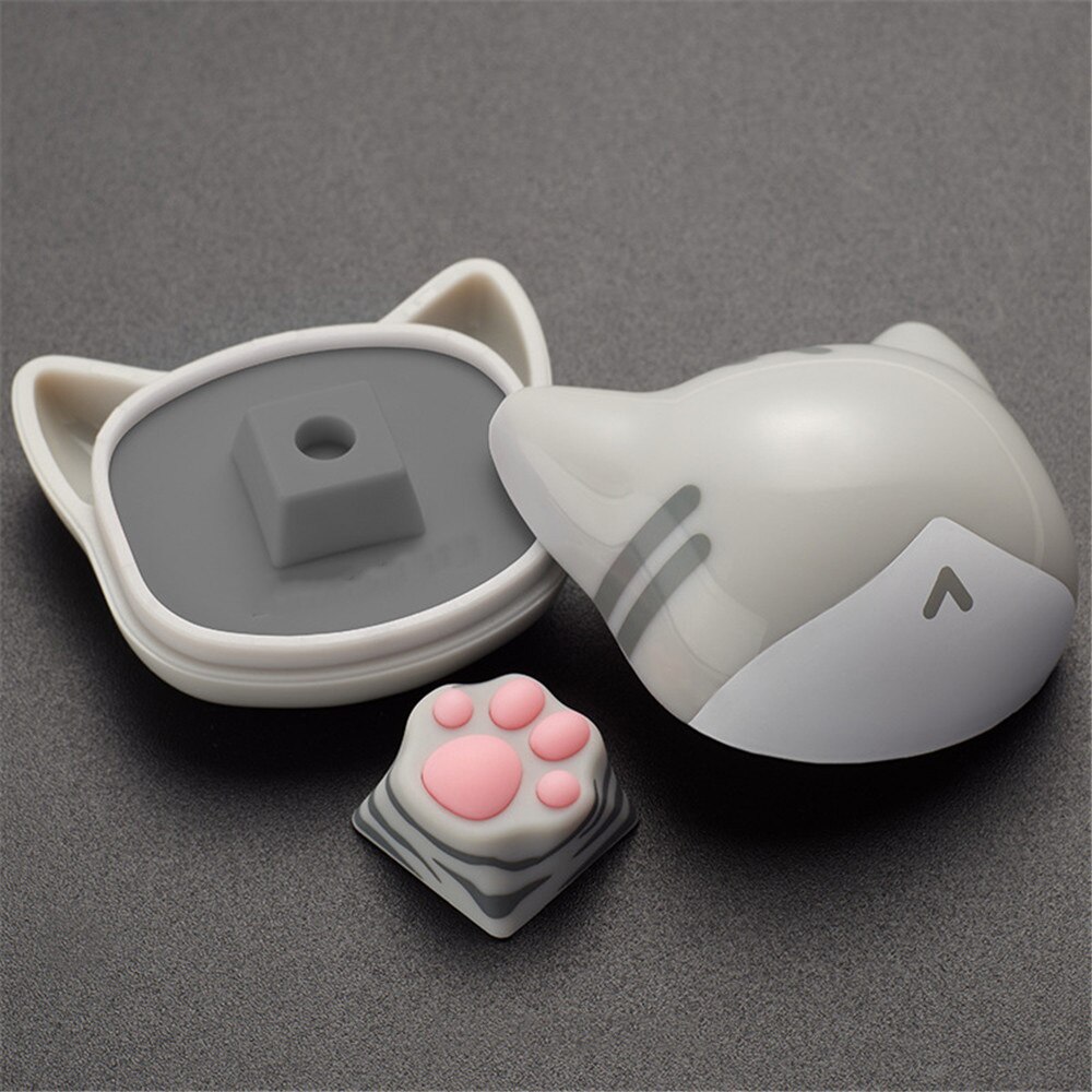 Cute Cat Paws Mechanical Keyboard KeyCaps Kawaii Silicone Key Cap Lovely Cat Claw Laptop Cumputer Accessories Office Decor: D