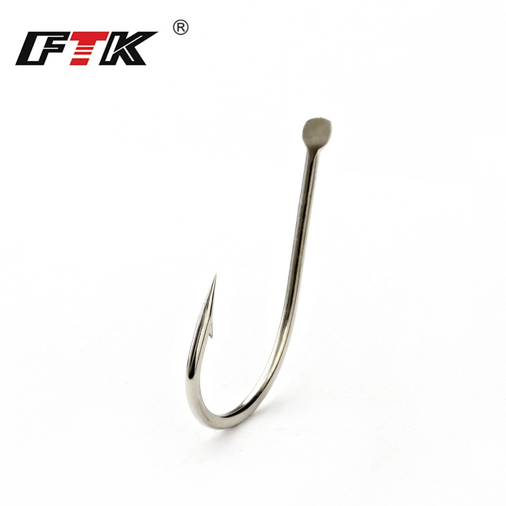 FTK 421N 1#-8# 100Pcs/Lot Bent Hooks High Carbon Steel Fishing Hook Sea Hooks For Fishing Tackle