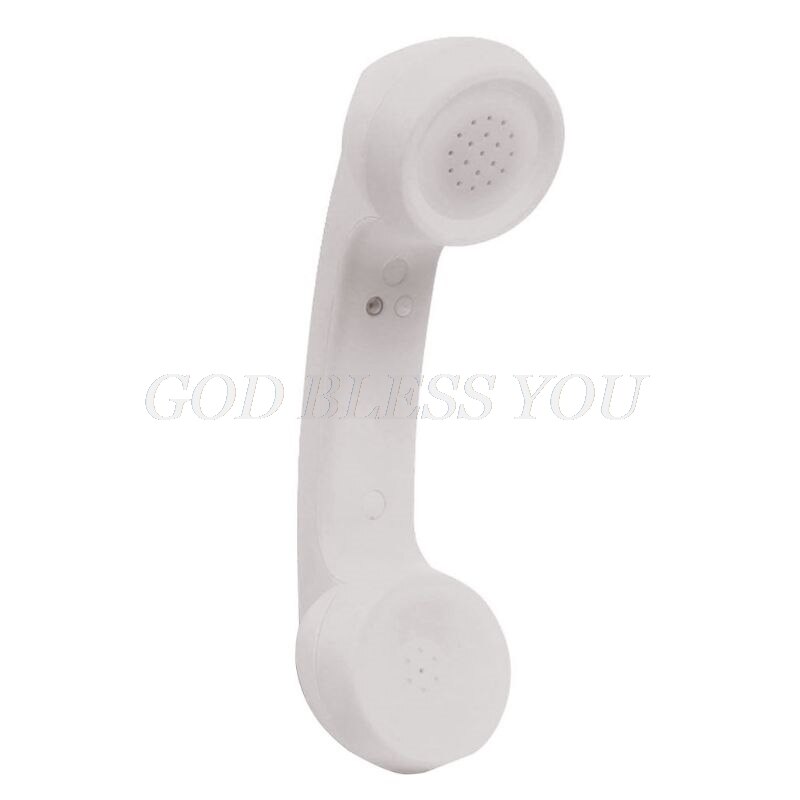 Wireless Bluetooth 2.0 Retro Telephone Handset Receiver Headphone for Phone Call: White