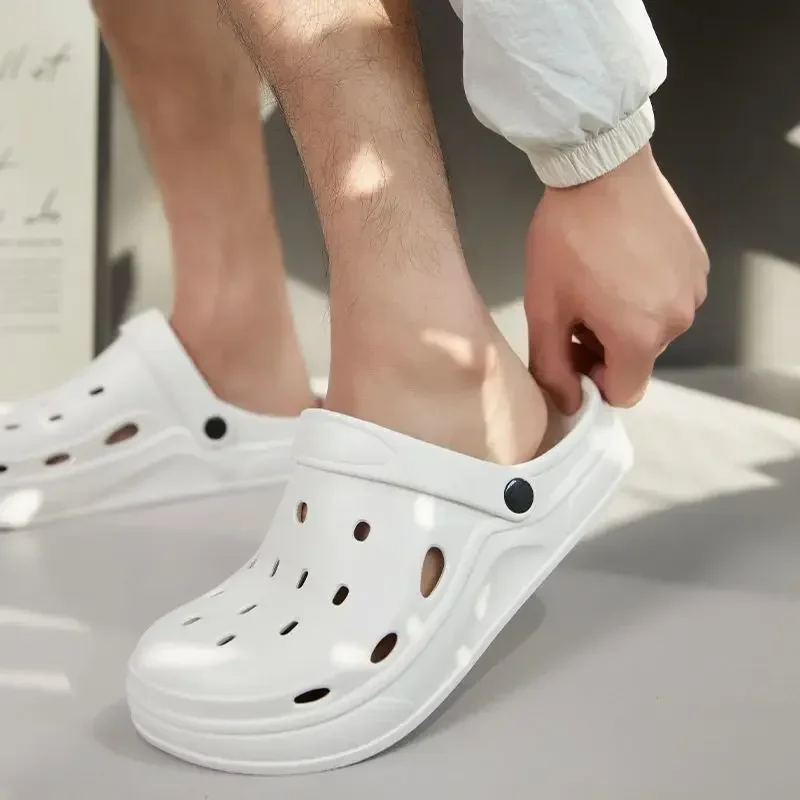 Sandalias de de verano, zapatillas impermeables, zapatos para hombre, toboganes para exteriores, calzado para jardín de suela blanda, zuecos, sandalias de playa EVA, Zapatillas de casa