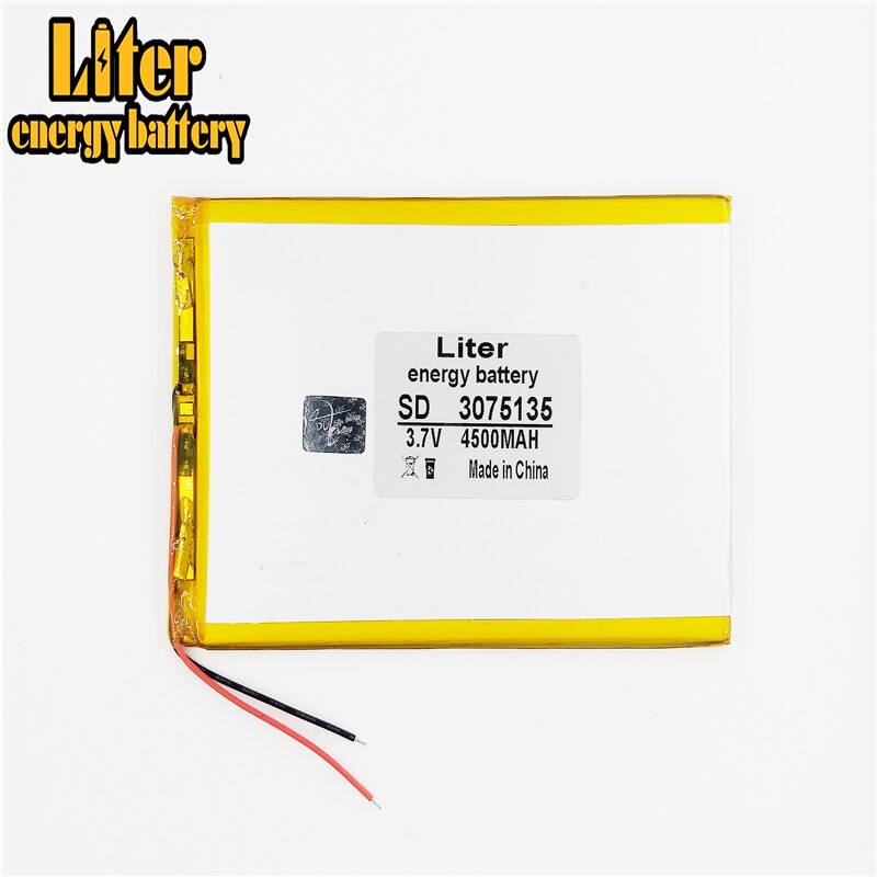 best battery brand 3075135 3.7 V lithium polymer battery 4500 mah and 9 inches tablet batteries large volume thin: 3075135