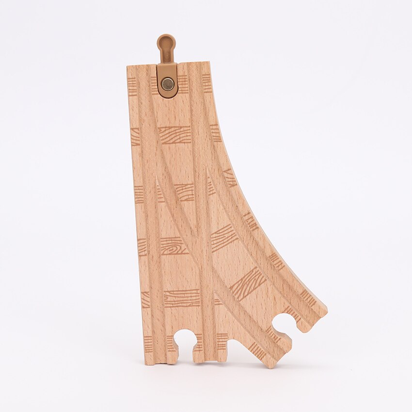 Houten Treinrails Set Trein Accessoires Switching Crossing Track Stukken Railway Blokken Speelgoed jongen