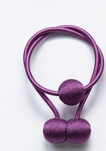 Magnetiska gardinbindningar klämmor legering stickmönster slipsspännen klämmor gardinbindningsring baksidor med kulmagnet: Lila
