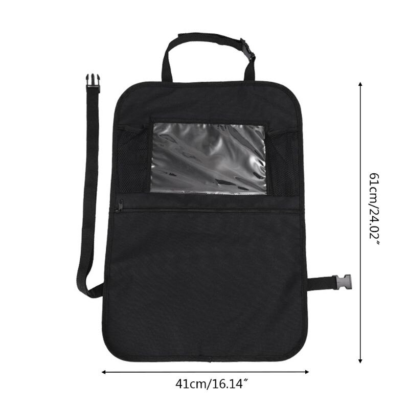 Assento de carro traseiro organizador assento da frente armazenamento crianças saco de bolso proteger saco de armazenamento para crianças bebê kick esteira proteger saco de armazenamento