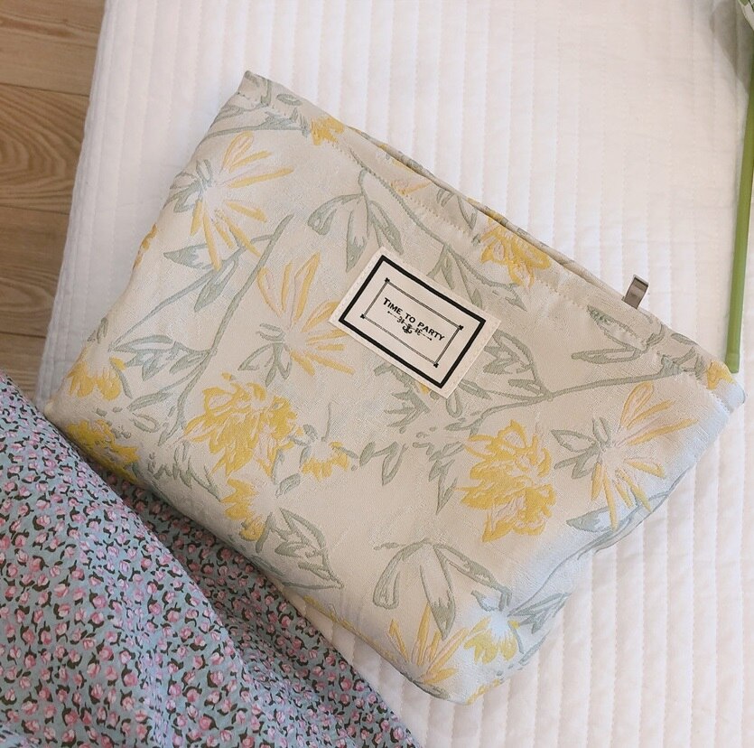 Koreaanse Stijl Katoen Vrouwen Handtas Reizen Cosmetiquera Cosmetica Make Grote Vrouwen Portemonnee Portemonnees Meisje Make-Up Kwasten Pouch: Type D