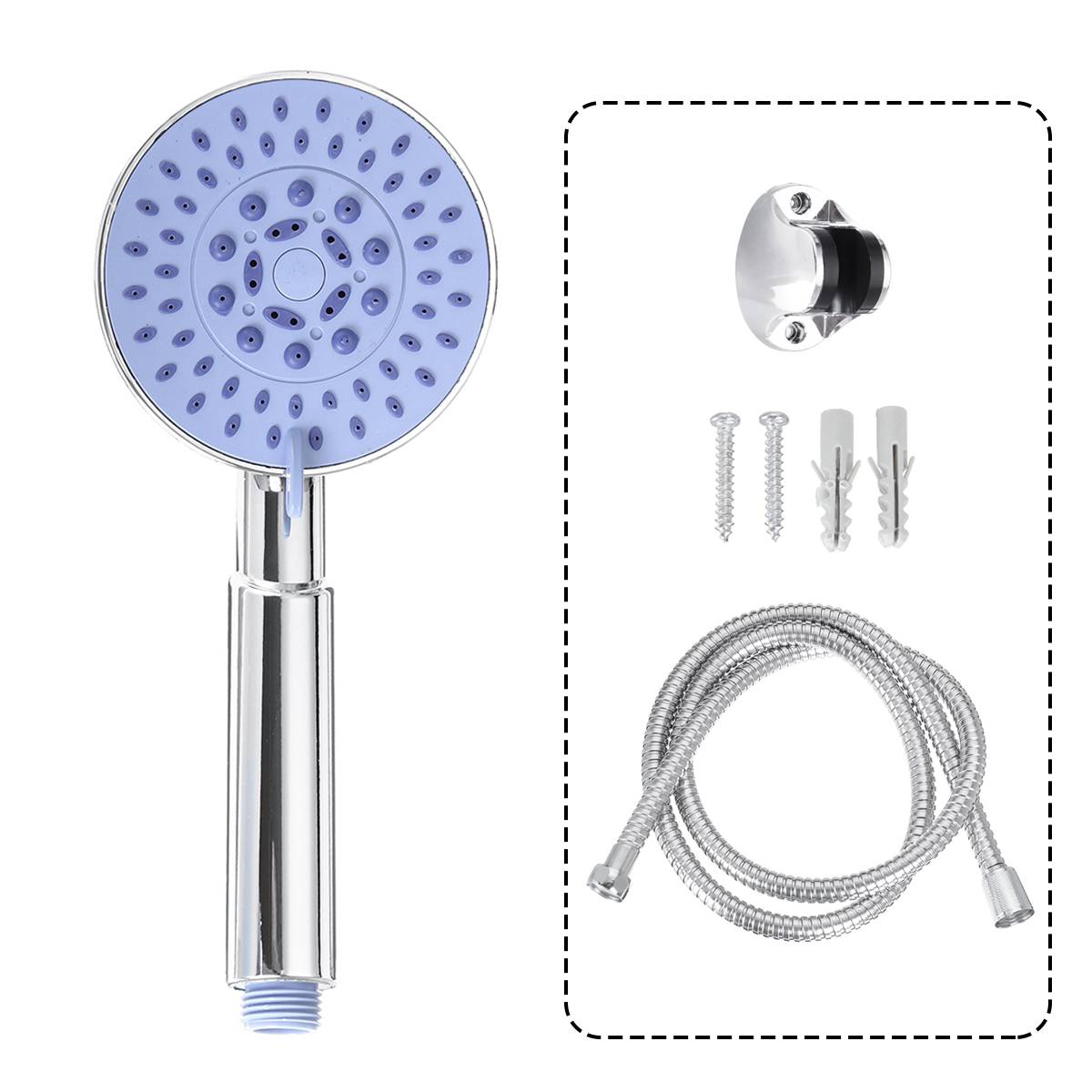 3-color LED Shower Head, Digital LCD Display, Temperature Control Shower Head With Tap Water: 3PCS SET(no LED)