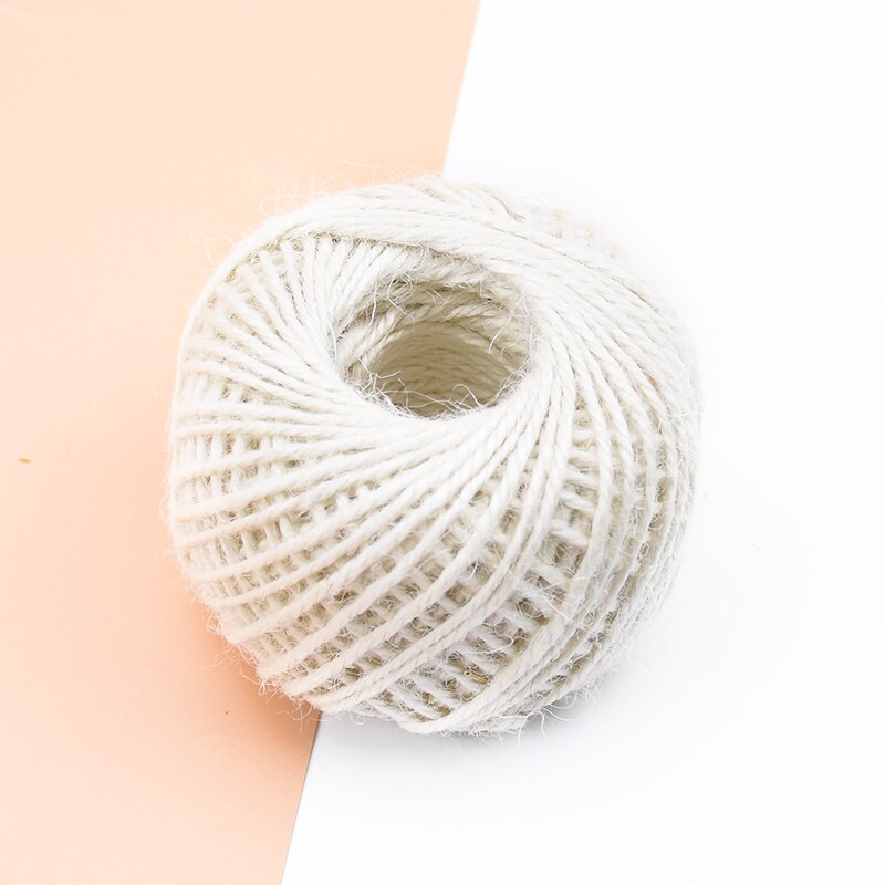 50m naturliga säckväv hessian jute garn snöre hampa rep snören packningssnören julevenemang & festtillbehör