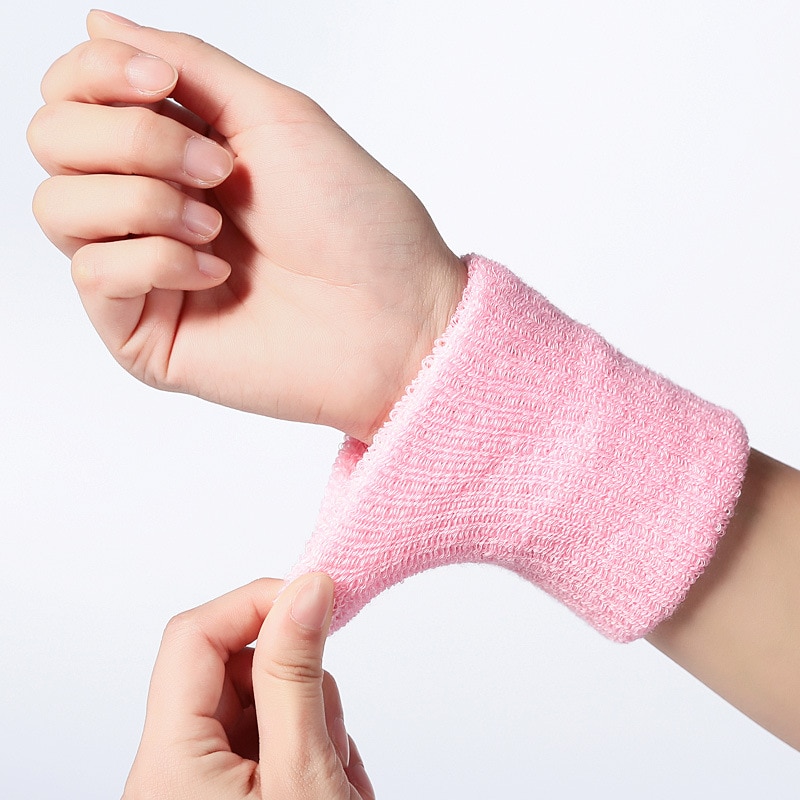 1pc armbånd sports-svedbånd let at tørre åndbart håndbånd sved håndledsstøtte bøjle omslutter vagter til gym volleyball