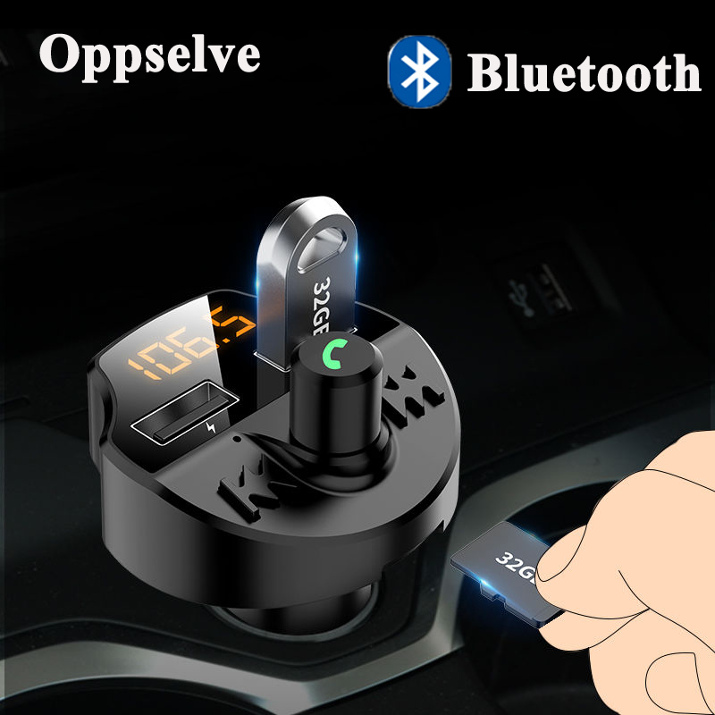 Usb car phone charger fm modulator bluetooth audio receiver transmitter led display  mp3 player car charger for huawei samsung