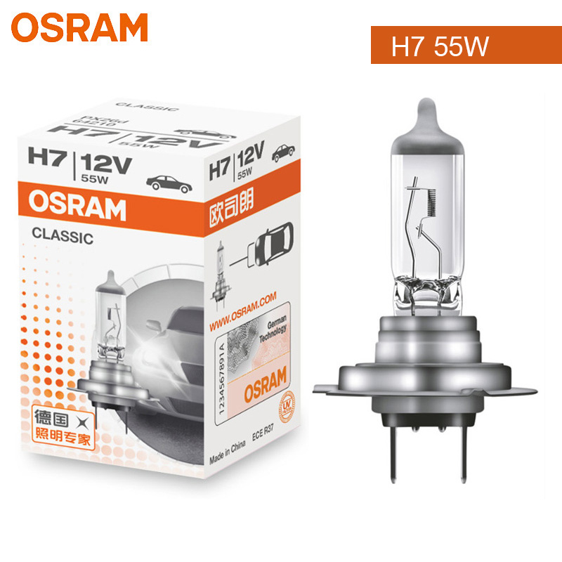 OSRAM H1 H4 H7 12V Auto Halogeen Koplamp Originele Lijn Onderdelen 3200K Warm Wit Authentieke Lamp Auto lamp Gemaakt In China 1X: Crystal Blue