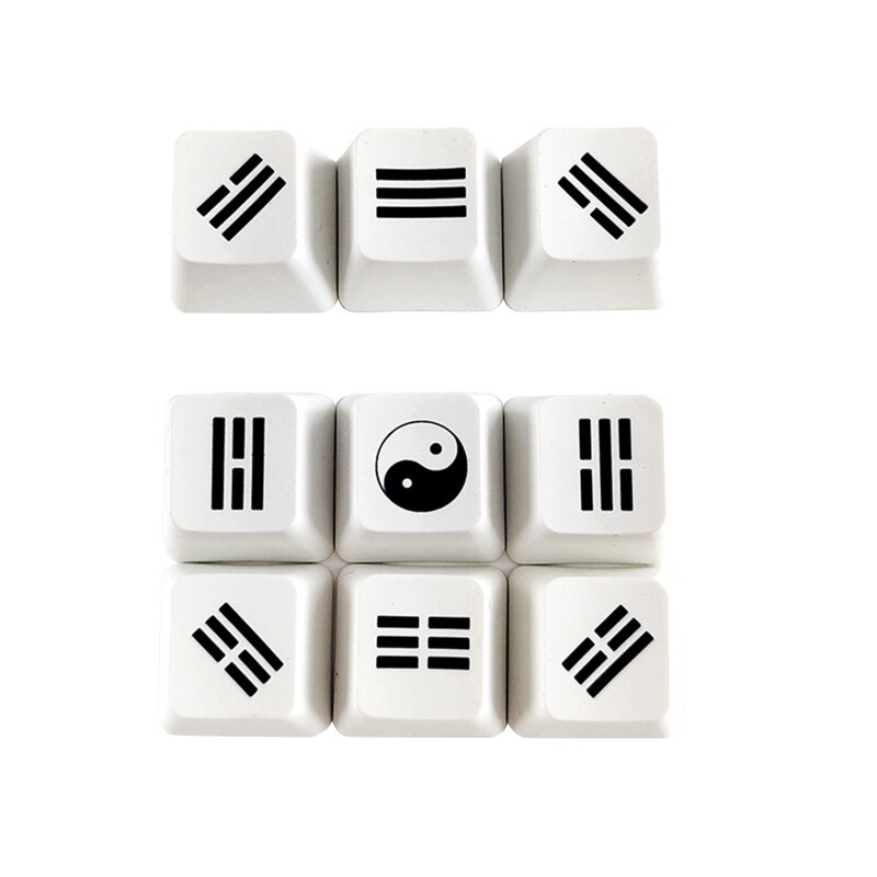 Oem wasd-richtungstastenkappen aus pbt-farbstoffsublimation für mechanische tastaturen (9 tasten)